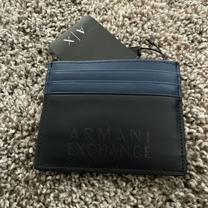 Armani exchange card wallet nwt